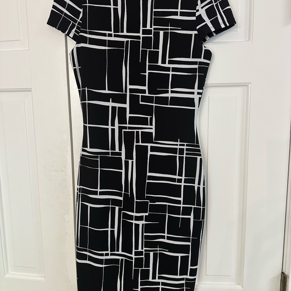 Lulu's Black and White Patterned Dress